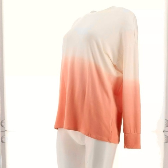 EZ Nina Leonard Lounge Knit Tie-Dye Top  Salmon NWT size 5X - Picture 5 of 12